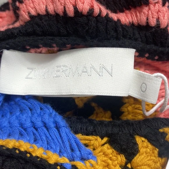 ZIMMERMANN Tiggy Frill crochet-knit cotton mini dress - Picture 10 of 12